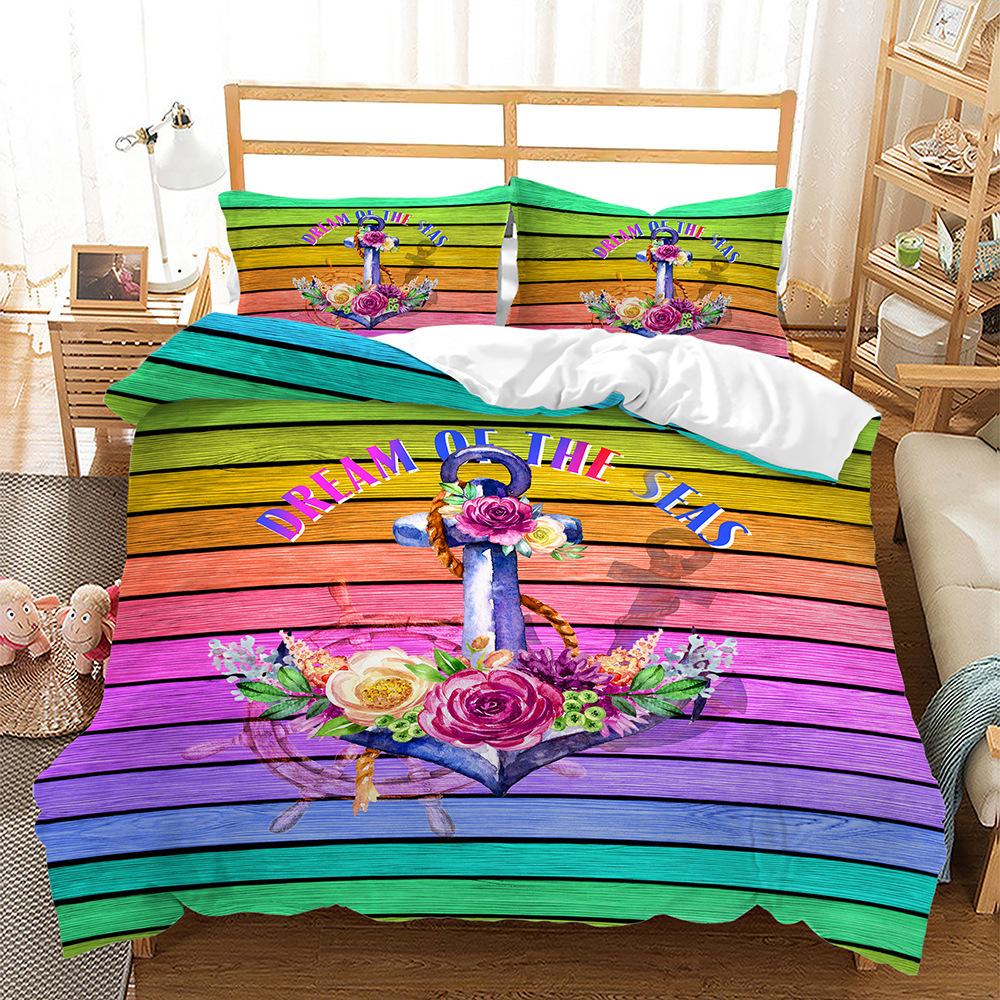 Fashion Technology Printing, 3D Digital Printing, Bedding, Duvet Covers, Pillowcases, Three-piece Sets
