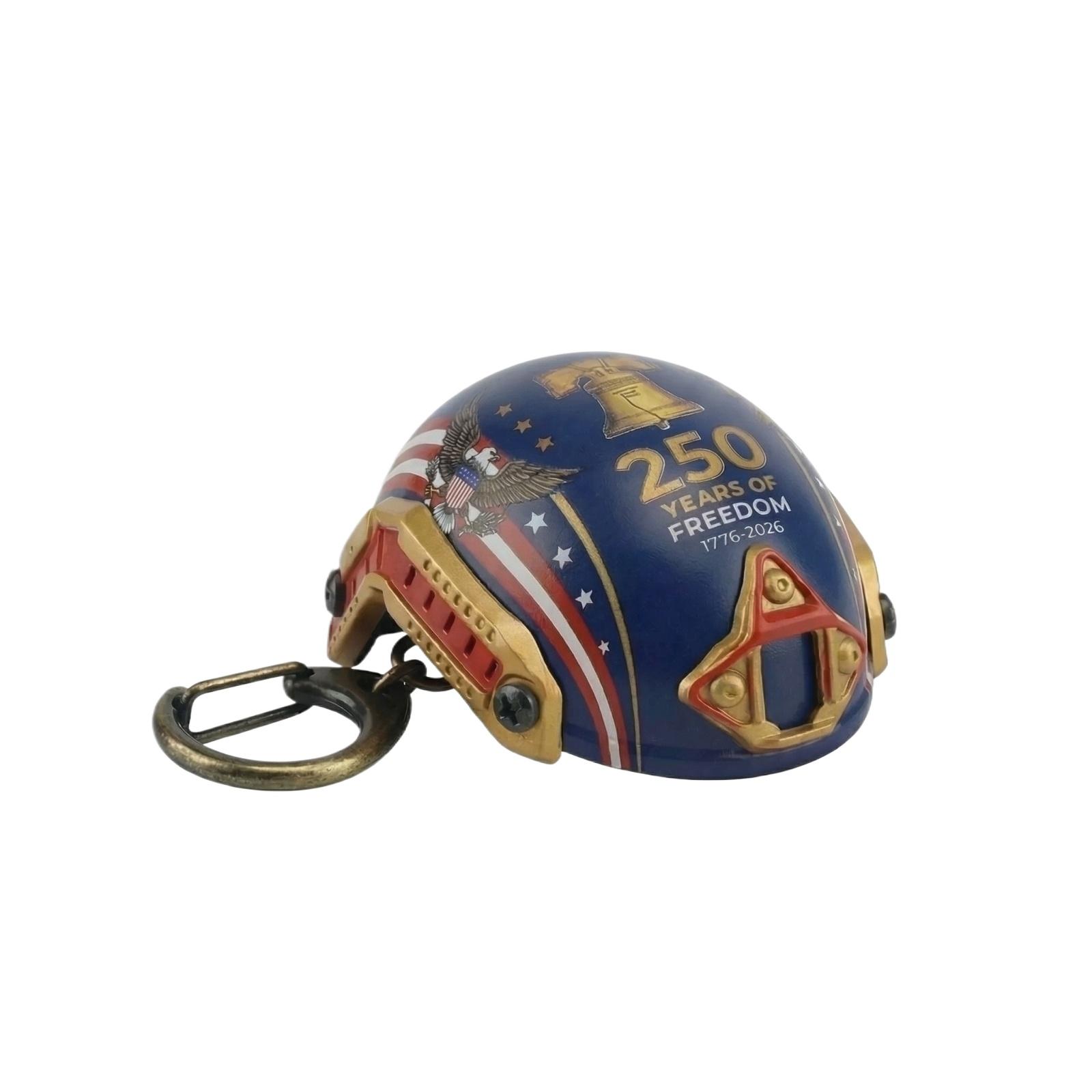 

Helmet-Shaped Bottle Opener Keychain One Size
