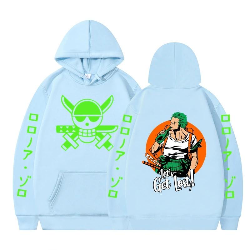 Anime ONE PIECE Men Women Hoodies Autumn Casual Pullover Roronoa Zoro Hoodie Fashion Hip Hop Sweatshirt Clothes
