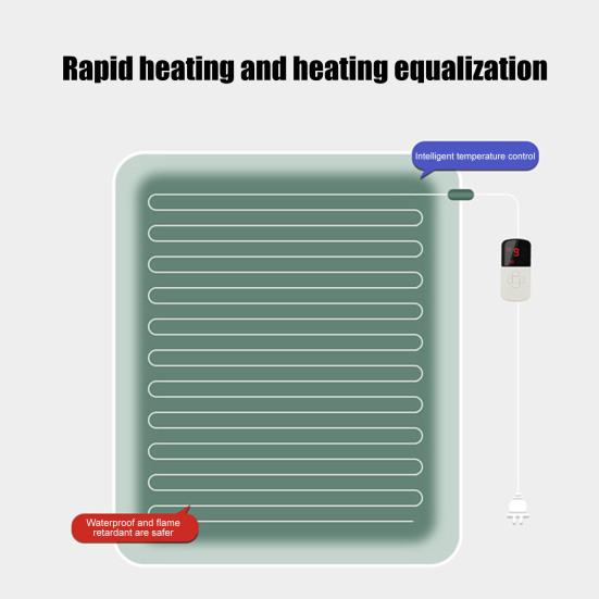 Heated Pet Pad 9 Temperature Adjustable Electric Heated Cat Bed Waterproof Pet