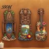 Three-piece Pendant Set 3Pcs Hawaiian Tiki Wooden Wall Hanging Sign, Tropical Surf Coastal Art, Art Exquisite Plaque for Home Bar Patio Decor