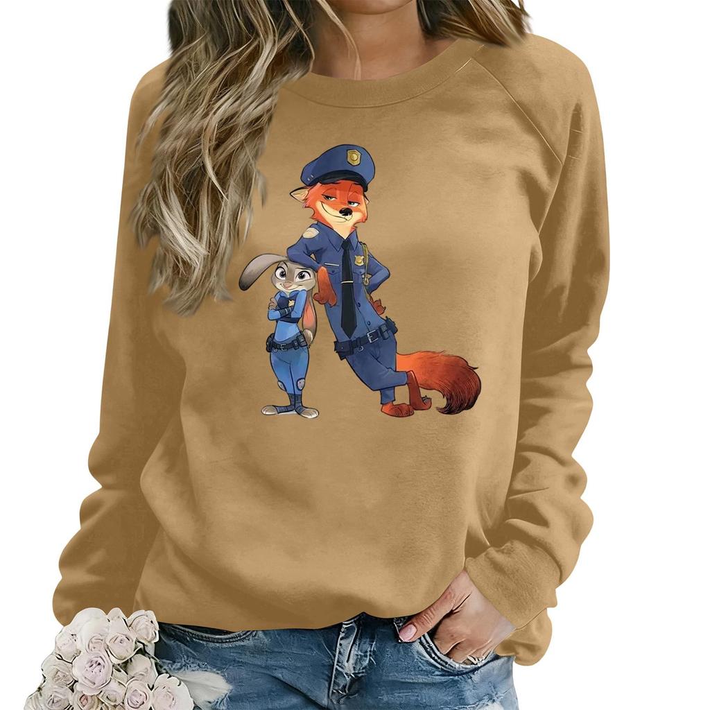 Women's Fashion Casual Long Sleeve Loose Printed Sweatshirt