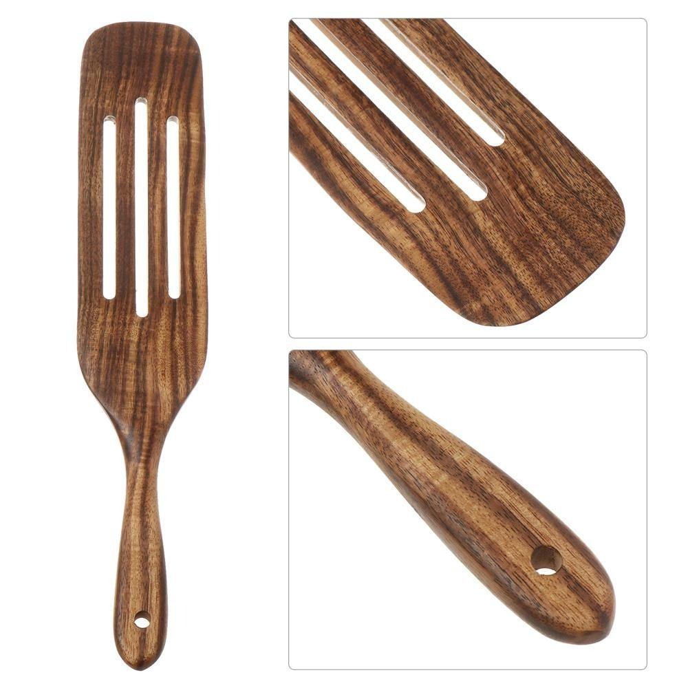 Heat Resistant Colander Spoon Teak Wood Teak Tableware For Nonstick Cookware