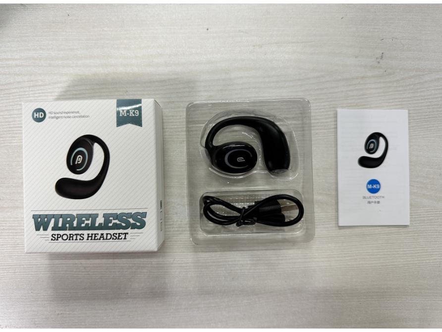 MK9 Ear-hook Bluetooth Earbuds: Open-ear Sport Noise Cancelling Headphones