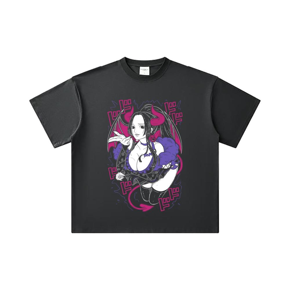 260 GSM Double Yarn 32 Count 100% Cotton One Piece V76 Boa Halloween Print Unisex Heavy Cotton T Shirt