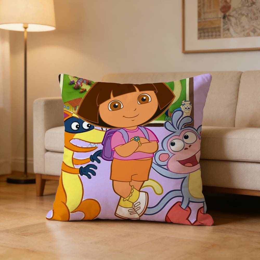 Cute D-Dora The E-Explorer Pillow Case Cushion Cover Throw Pillow Case For Car Sofa