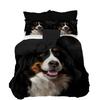 3D Digital Printing Pet Dog Series New Three-Piece Set Abrasive Cloth Quilt Cover Bedding Kit