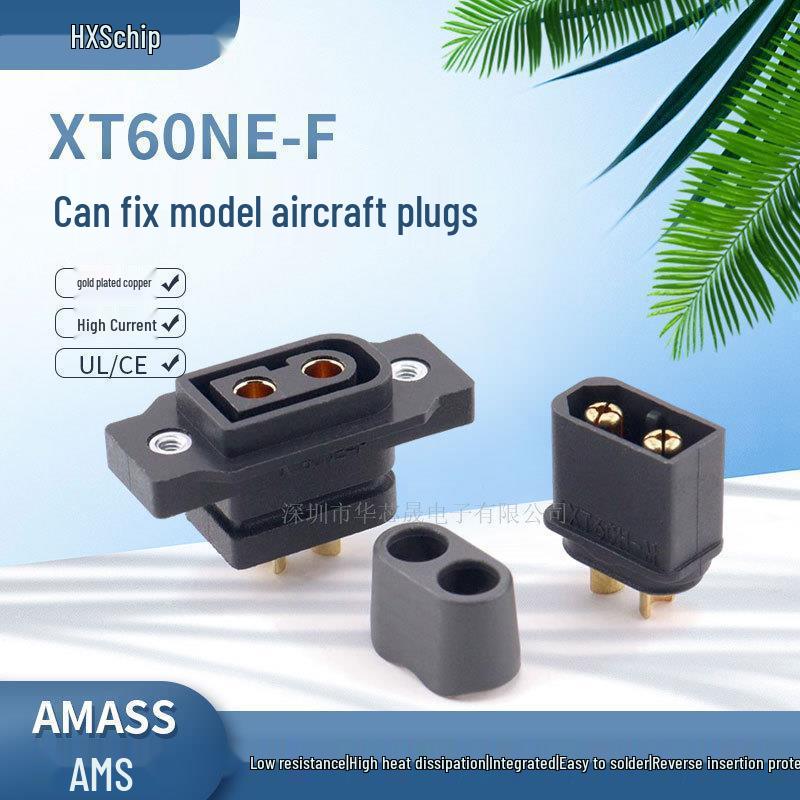 

Amass Ai Mai Si XT60NE-F Gold-Plated High-Current ESC Connector for Model Aircraft Screws (10 pcs) M2.5