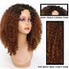 MISSQUEEN Short Blonde Curly Afro Wig Kinky Curly Wigs for Black Fashion Women Mixed Brown Synthetic Wigs High Temperature Fiber