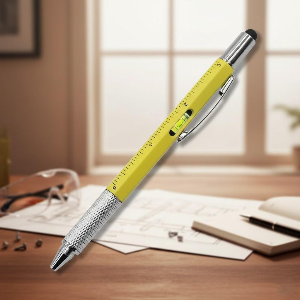 Multifunction Ballpoint Pen Technical Ruler Screwdriver Stylus Touch Screen Modern Office Tool