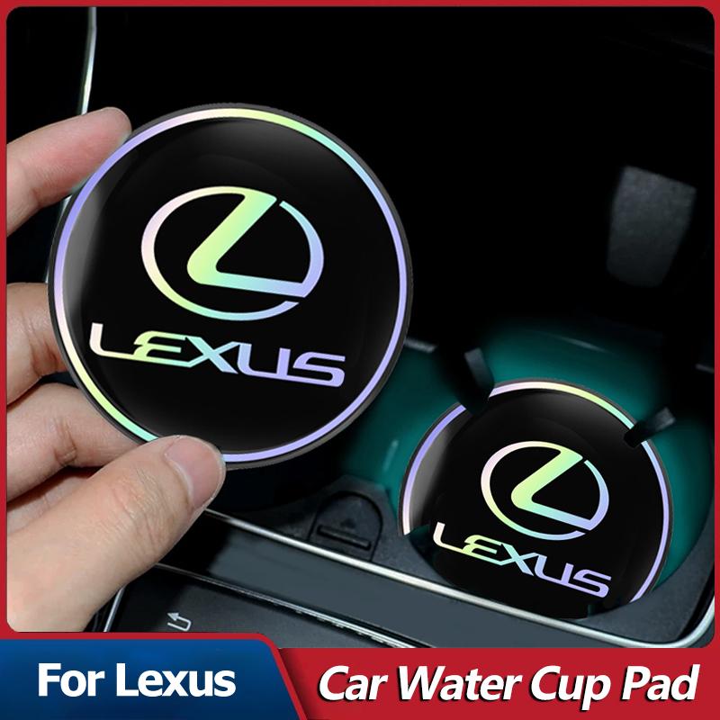 2 Stuks Auto Embleem Waterbekerhouder Kleur Geïsoleerde Onderzetters Mat Voor Lexus RX300 IS200 IS250 ES350 Ct200h UX250h NX300h RX350 ES300h