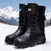 Snow Boots, a Warm Cotton Shoe, Large Size Waterproof Men's Boots, Cold-proof and Non-slip Cotton Boots, Piled and Thickened Boots.