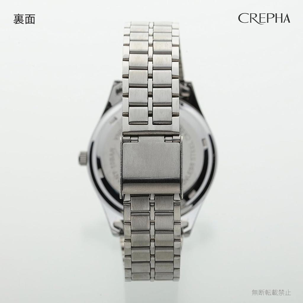 [Klefa] Montre analogique pour homme, bracelet en métal étanche, argent TE-AM010-BKS