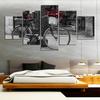 Wall Art Canvas Painting Print Painting 5 Pieces Black White Bicycle HD Print Picture For Home Decor Bedroom Decoration Picture
