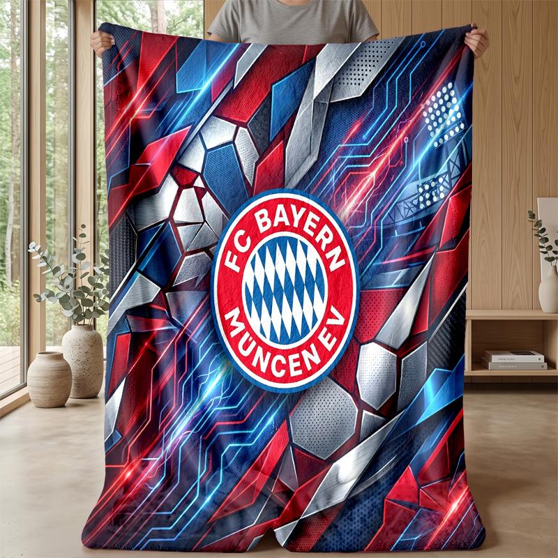 FC Bayern München Thema Decke Weiche Flanelldecke Plüsch Überwurfdecke Gemütliche Sofa Bett Decke für Heimdekoration