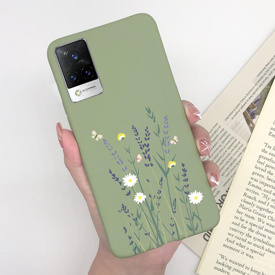 For Vivo V21 Case V2066 V2050 Soft Silicone Cute Painted Cover For Vivo V21E V 21 4g 5g Phone Cases Shockproof Bumper Slim Funda