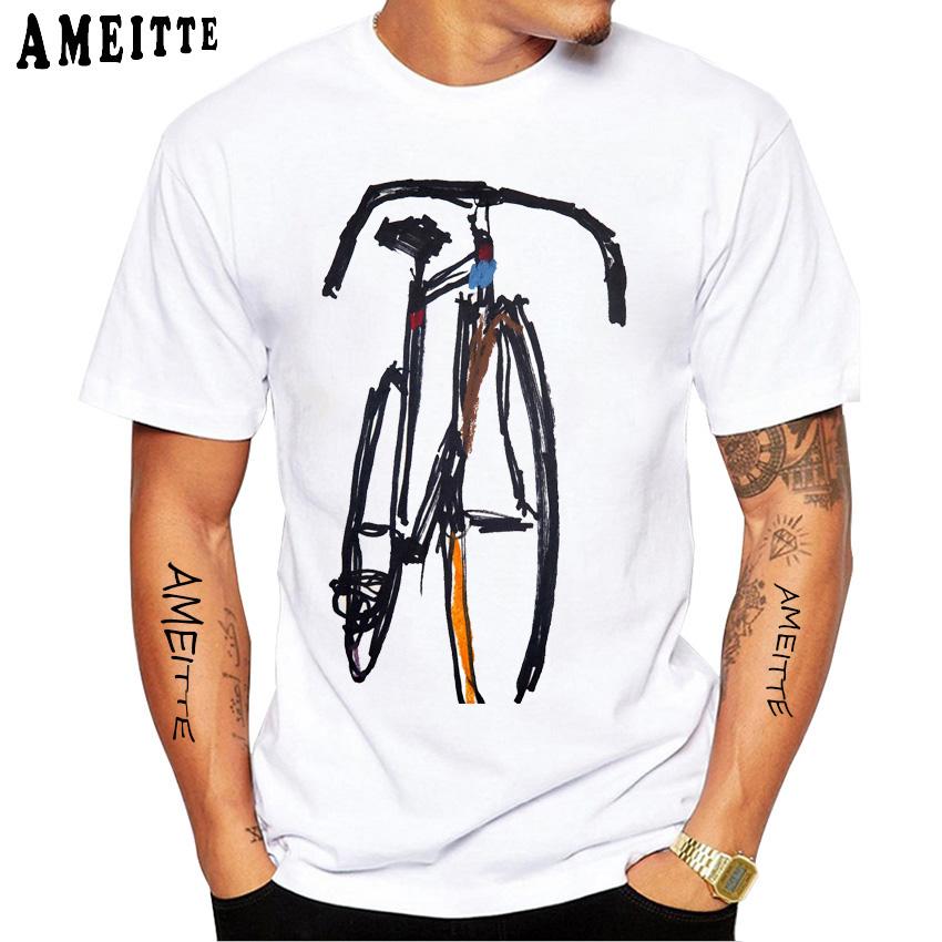 Very Cool Classic Frejus Track Bike Retro Fixed Gear Bicycle Print T Shirt Summer Men Short