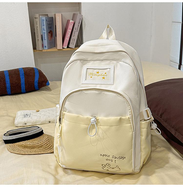Zaino per la scuola nuovo stile ins giapponese ad alto valore fresco e dolce zaino con patchwork a colori contrastanti zaino leggero da viaggio per studenti delle scuole medie