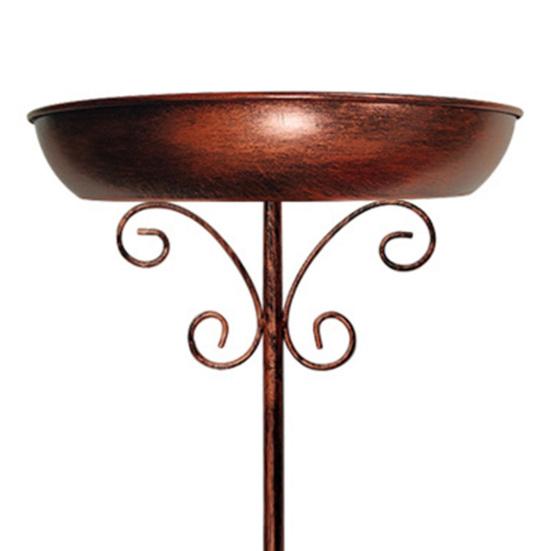 Μεταλλικό μπάνιο πουλιών για εξωτερικό χώρο, ανεξάρτητο μπολ ταΐστρας πουλιών 30" με πασσάλους, εξωτερικό μπάνιο πουλιών για διακόσμηση κήπου και αυλής