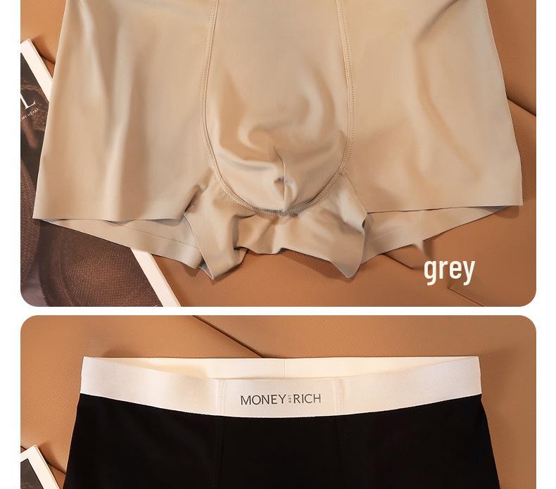 Eisseiden Herren nahtlose Boxershorts: Sommer-Komfort Sportunterwäsche mit mittlerer Taille