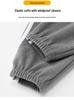 Unisex Kids' Double-Sided Fleece Casual Pants with Double Stripes for Fall/Winter