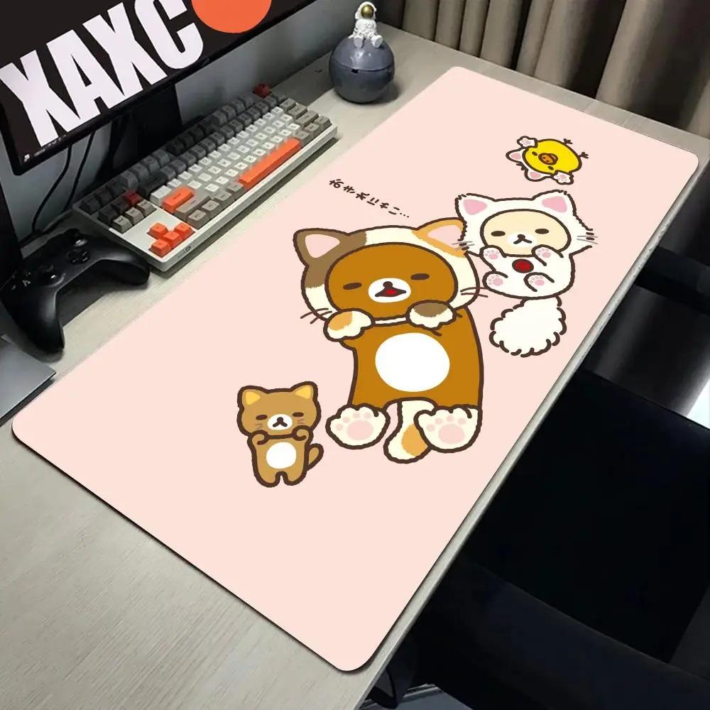 Large Mouse Pad Rilakkuma-es Mousepad Gamer Office Accessories Pc Cabinet Games Desk Mat Computer Desks Keyboard Gaming Mats