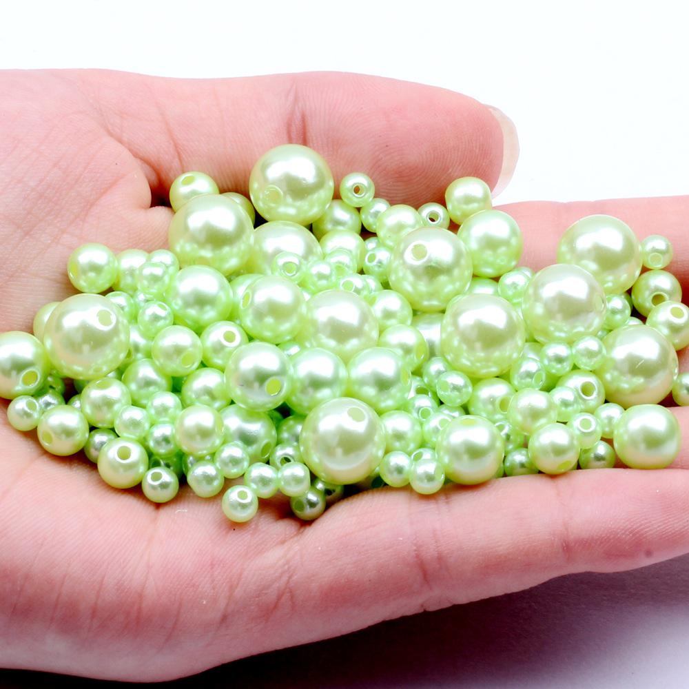 18g Perforated Imitation Pearl Beads: No Peeling/Fading - Cream Glue Hair Clip for DIY Handmade Bracelets & Small Accessories.