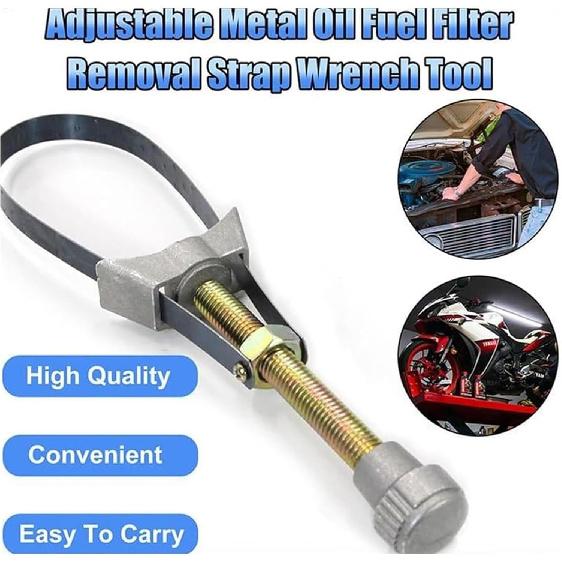 Adjustable Oil Filter Wrench, Auto Car Diameter Adjustable Oil Filter Removal Strap Wrench Tool,Oil Filter Removal Tool,60mm-120mm Universal for