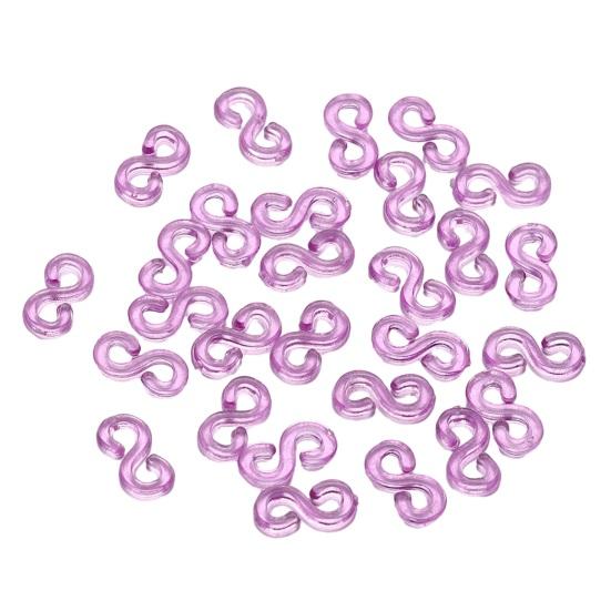 500 Teile/satz Regenbogen S-förmige Gummibänder DIY Schmuck Zubehör Elastische Schnallen für sicher gewebte Armbänder