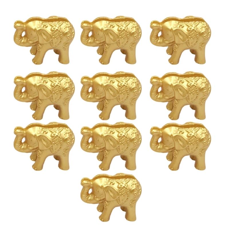 

10pcs Gold Place Card Holders Set for Tables Gold Elephant Shape Table Number Stands for Receptions and Banquets 1