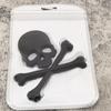 3D Crossbones Skull Demon Metal Logo Emblem Badge Decal Tank Sticker for Harley Honda Kawasaki Suzuki Yamaha DUCATI