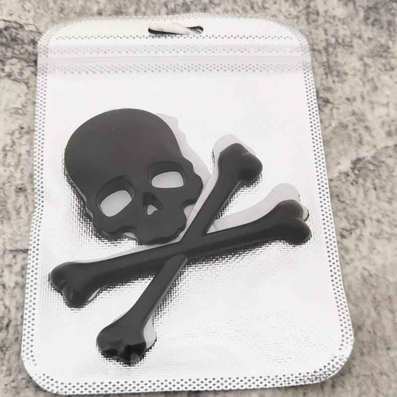 3D Crossbones Skull Demon Metal Logo Emblem Badge Decal Tank Sticker for Harley Honda Kawasaki Suzuki Yamaha DUCATI