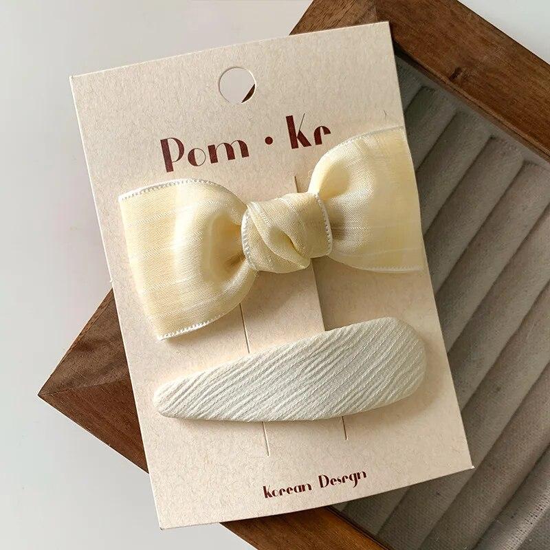 2Pcs Lace Baby Girl Hairpins Bow Korean Children Hairclip for Girls Gift Princess Kids Hair Accessories Baby Hair Clips