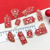 5/10/16Pcs Red Alloy New Year Series Charms Pendants For Diy Bracelet Necklace Earring Jewelry Making Accessories