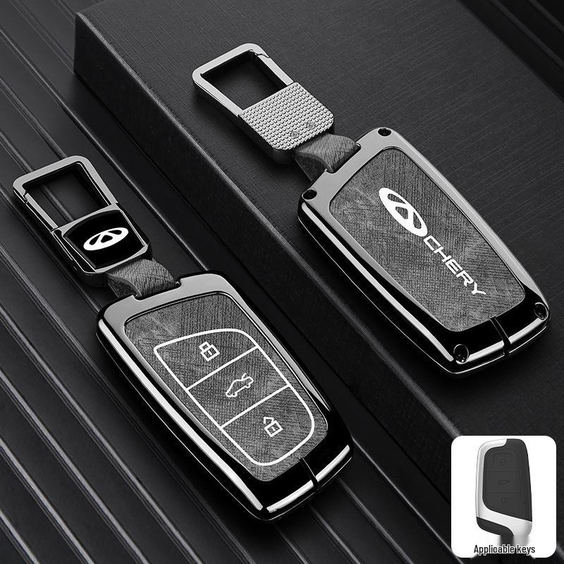 Zinc Alloy Key Shell Covers for Chery, Tiggo 8, 7 Plus - Full Coverage, 5x Anti-Drop Protection
