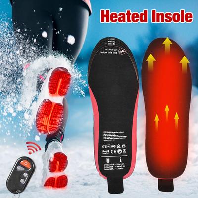 USB Heated Shoe Insoles Feet Warm Sock Pad Mat 3 Speed Wireless Temperature Electrically Heating Insoles Warm Heated Insoles