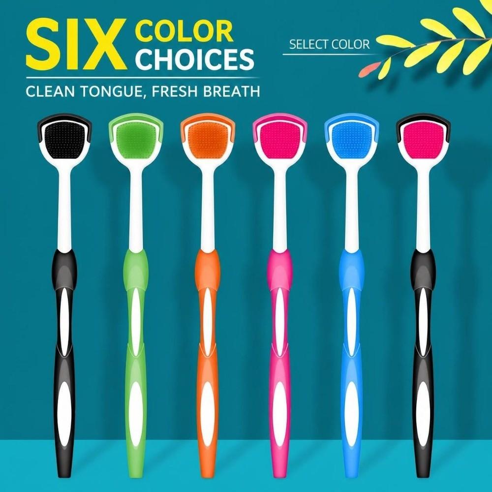 Plastic Tongue Scraper Portable Freshen Breath Tongue Scraper Tongue Brush Cleaner For Oral Care