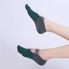 Ladies Breathable Yoga Socks Silicone Non-Slip Five Finger Pilates Socks for Women Backless Fitness Ballet Dance Cotton Gym Sock
