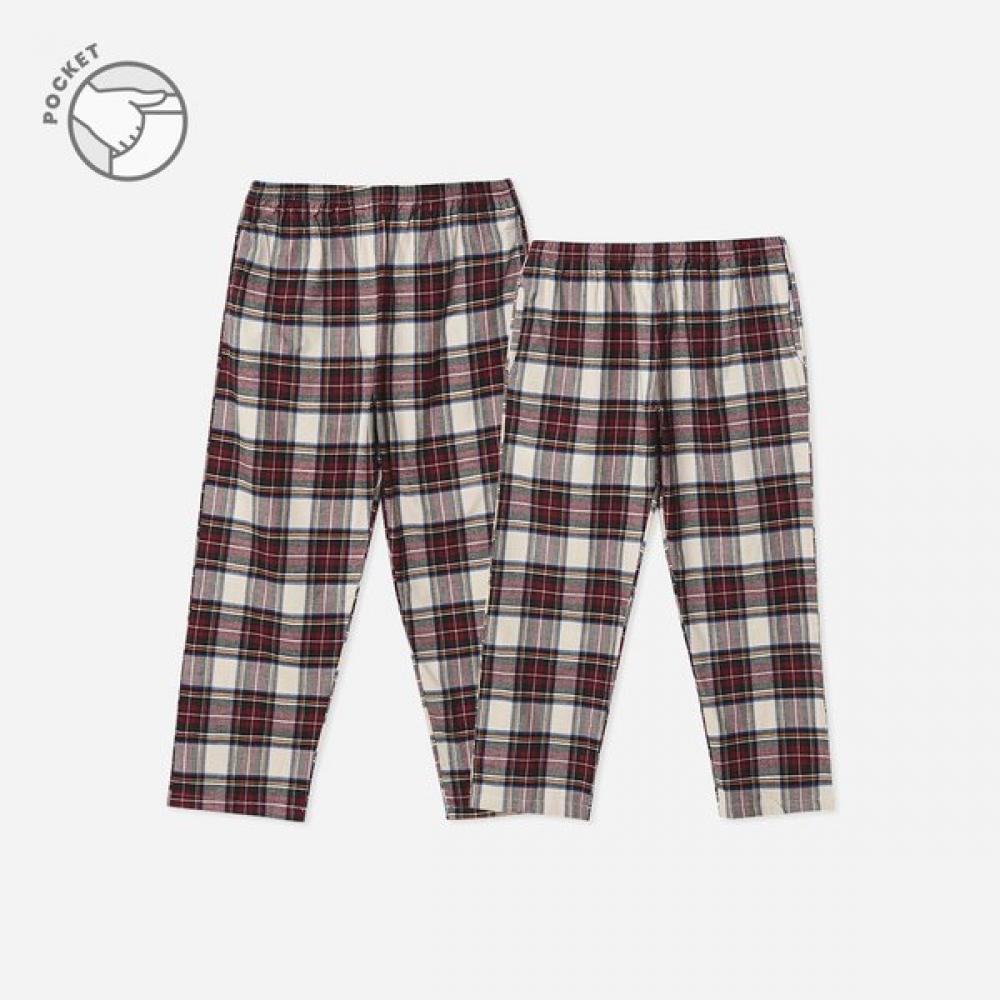 Lunaluz Valentine Check Fleece Pocket Pajama Pants wines/Men s free