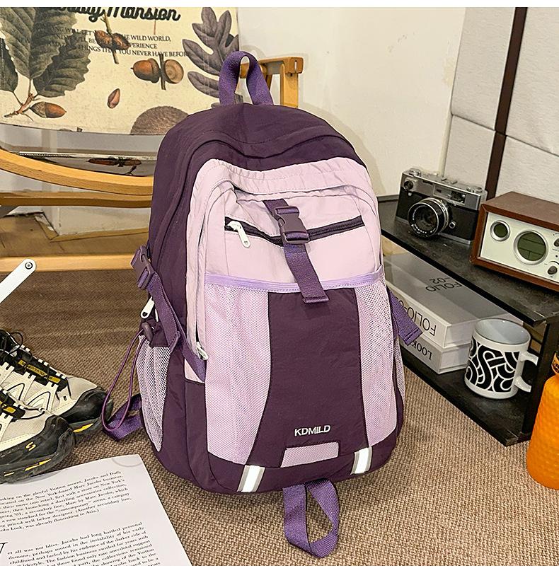 Schoolbag Outdoor Sports Large Capacity Nylon Backpack Women's Multifunctional Lightweight Student School Bag Hiking Hiking Backpack