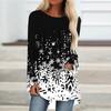 Women Fashion Casual Long Sleeve Print  Loose And Comfortable Tops