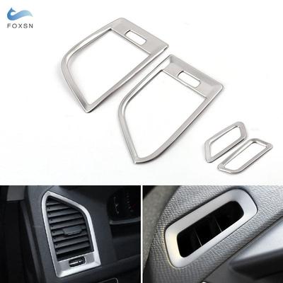 For Volvo XC60 2009-2017 Only LHD Stainless Steel Dashboard Panel Side Air Condition Vent Outlet Cover Trim Inner Sticker Decal