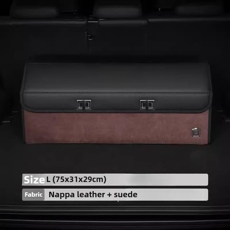 Light Luxury Suede Car Trunk Storage Box Large Capacity Foldable Car Trunk Organizer Trunk Accessories Car Storage Organizer Box