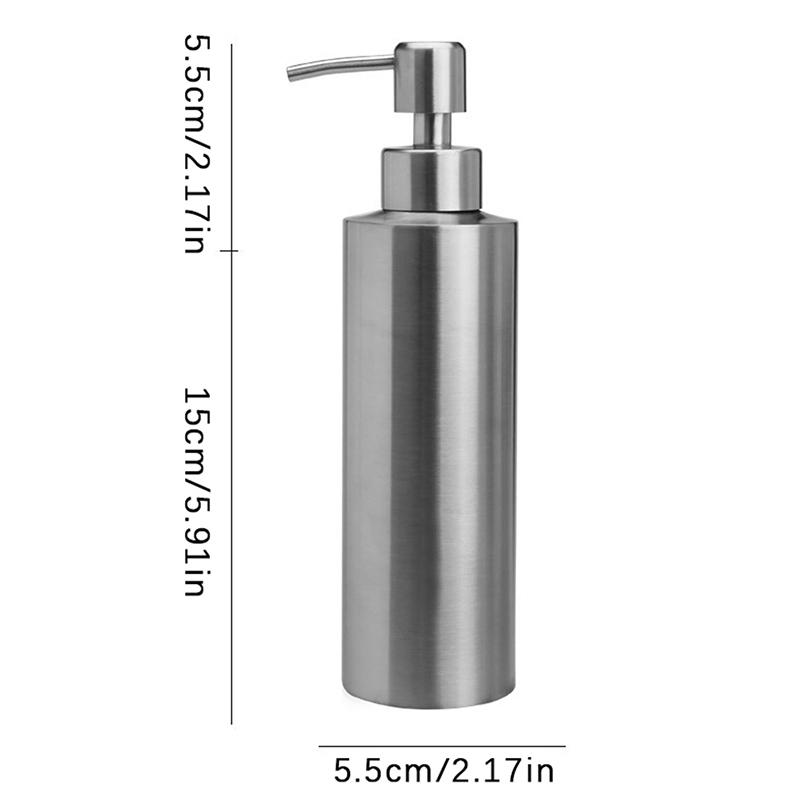 Stainless Steel Hand Wash Dispenser Portable Anti-rust Replacement Refillable Washable Reusable Stylish Home Bathroom Bottle