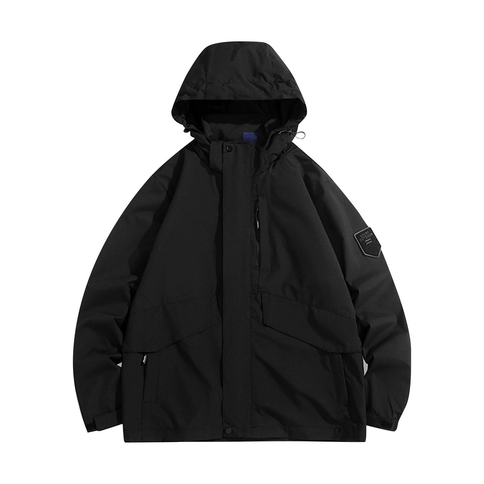

Men s Spring Jacket Color Thin Hooded Windbreaker Outdoor Sports Jacket Men s Jacket-“SPORT OUTDOOR” XXL чёрный