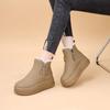 Women's Winter New Thick Sole High Top Snow Boots Round Toe Waterproof Thickened Plush Warm Soft Sole Light Ankle Cotton Boots
