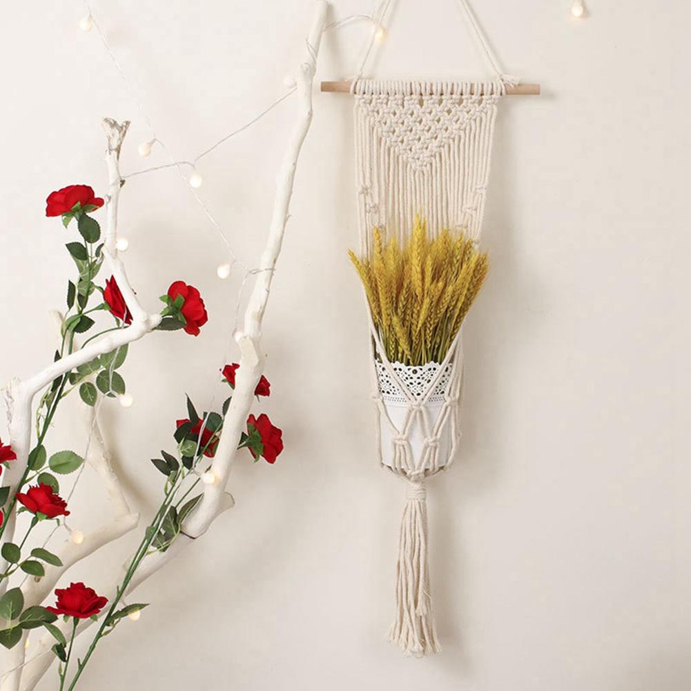 Umeraș pentru ghiveci pentru plante țesute manual Suport pentru coș suspendat pentru grădină