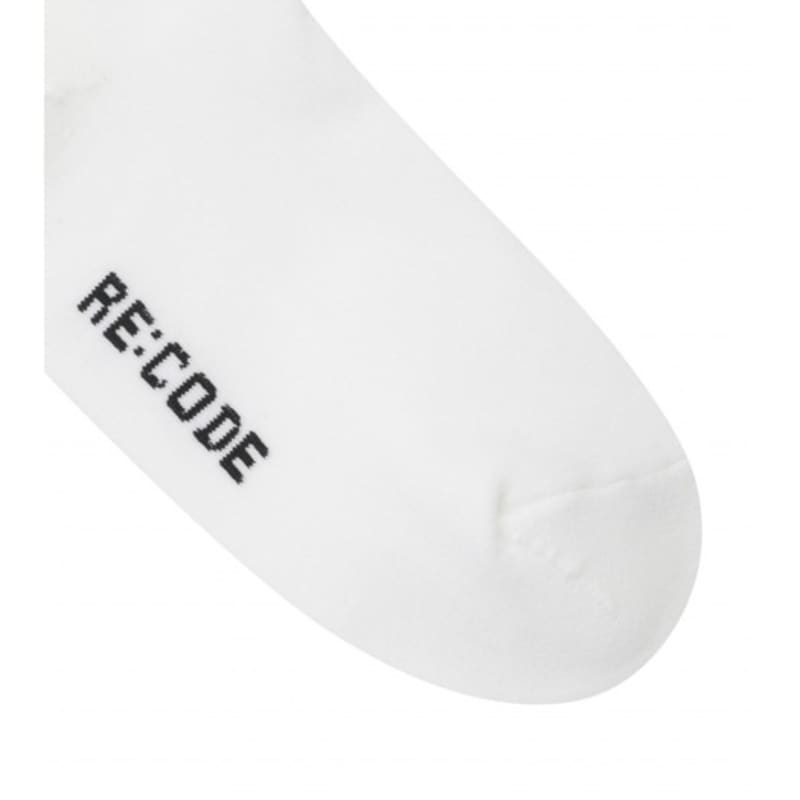 RE;CODE Slogan Logo Socks_RYAAM23814WHX