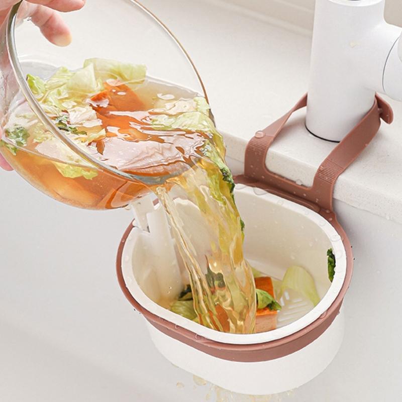 Solid Plastic Over Sink Dish Drying Rack Water Draining water Basket For Dishwashing Tools Organization And Vertical Storage