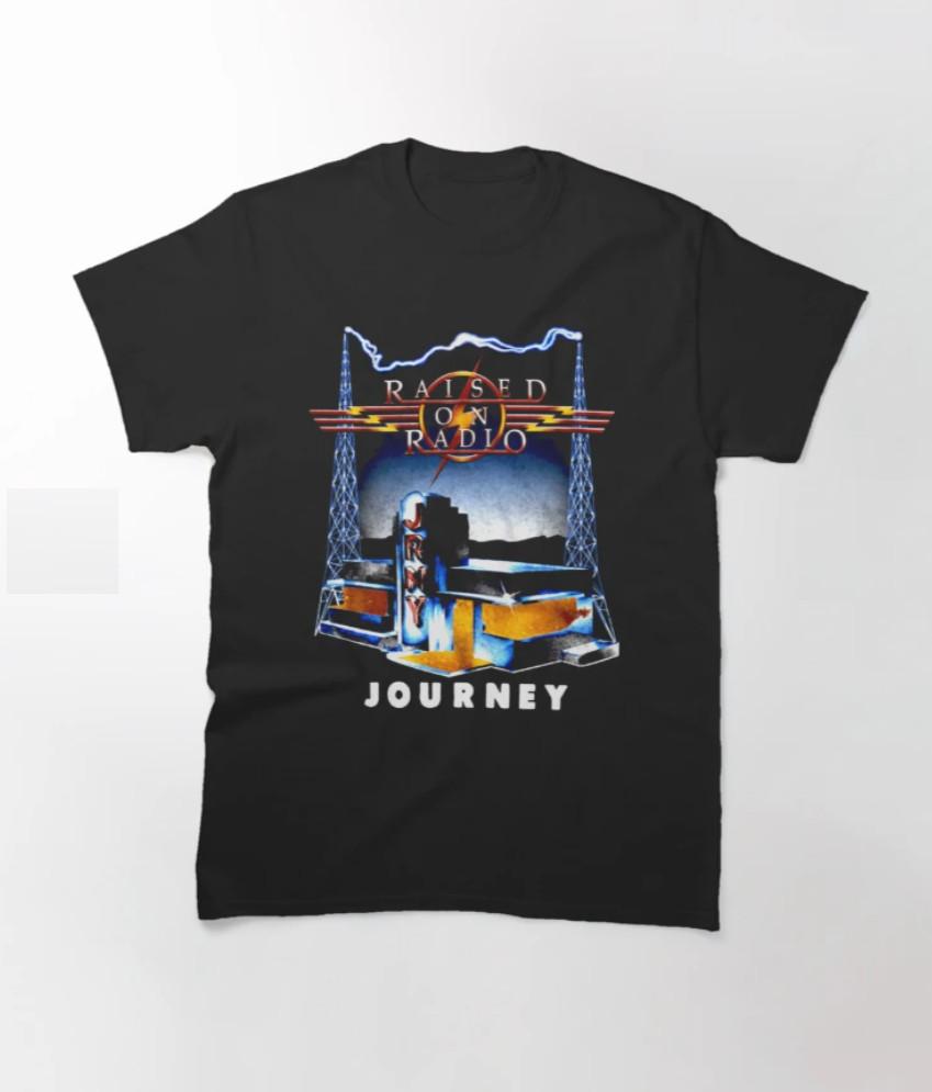 

Vintage Journey Raised on Radio Mens T Shirt Shirt For Music Fan All Sizes Unisex T-Shirt L